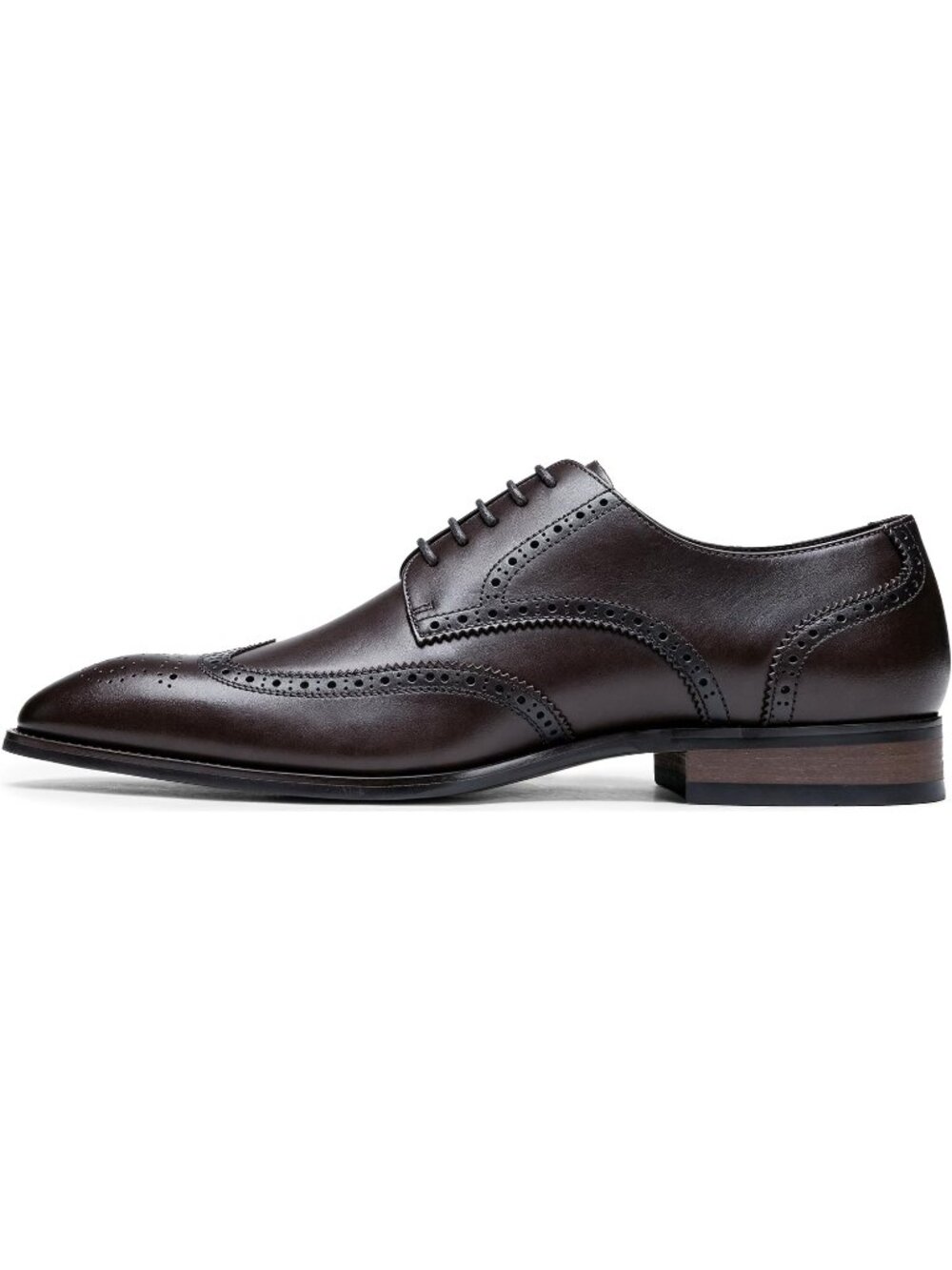 Men's Brown Leather Wingtip Lace Up Formal Business Derby Brogue Oxfords Shoes